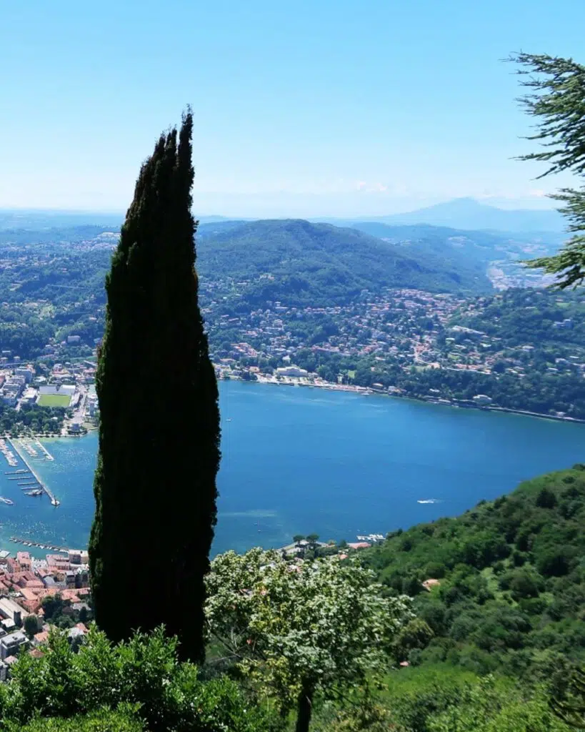 The view of Lake Como from the Cable Car