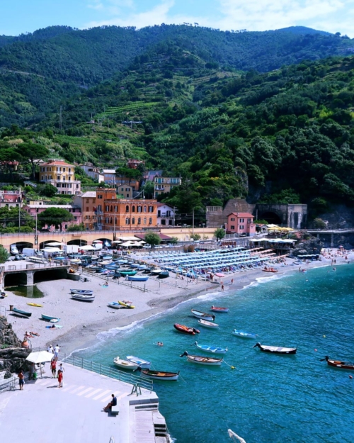 The beach at Monterosso Al Mare new town