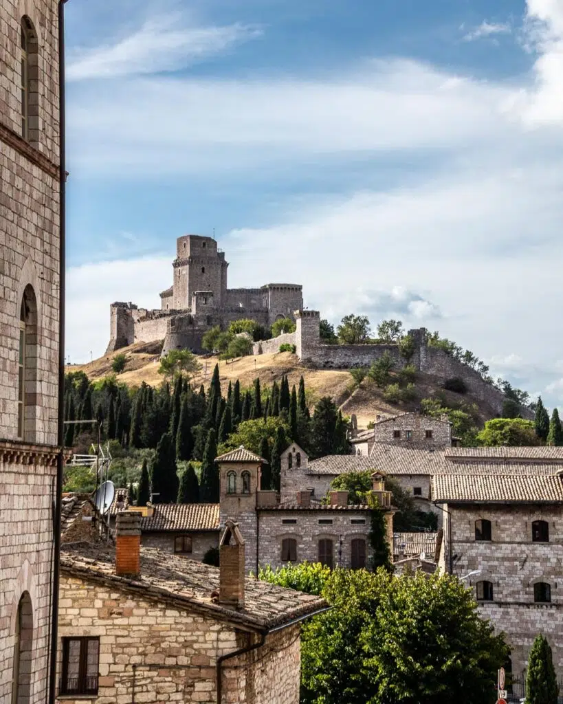 Assisi Castle in the Italian countryside