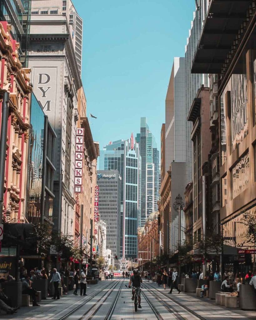 A long street in Sydney