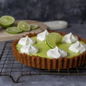 Key Lime Pie with a Ginger Nut Crust sq