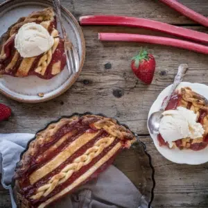 Rhubarb & Strawberry Pie sq