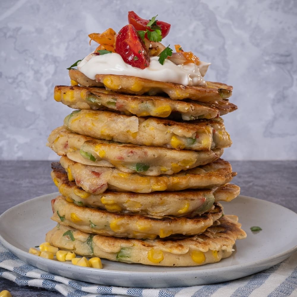 Sweetcorn Fritters With Smoky Chipotle Salsa