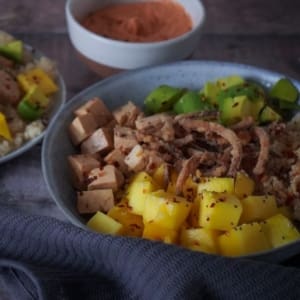 Norwegian Tofu Bowl With Crispy Fried Onions Sq