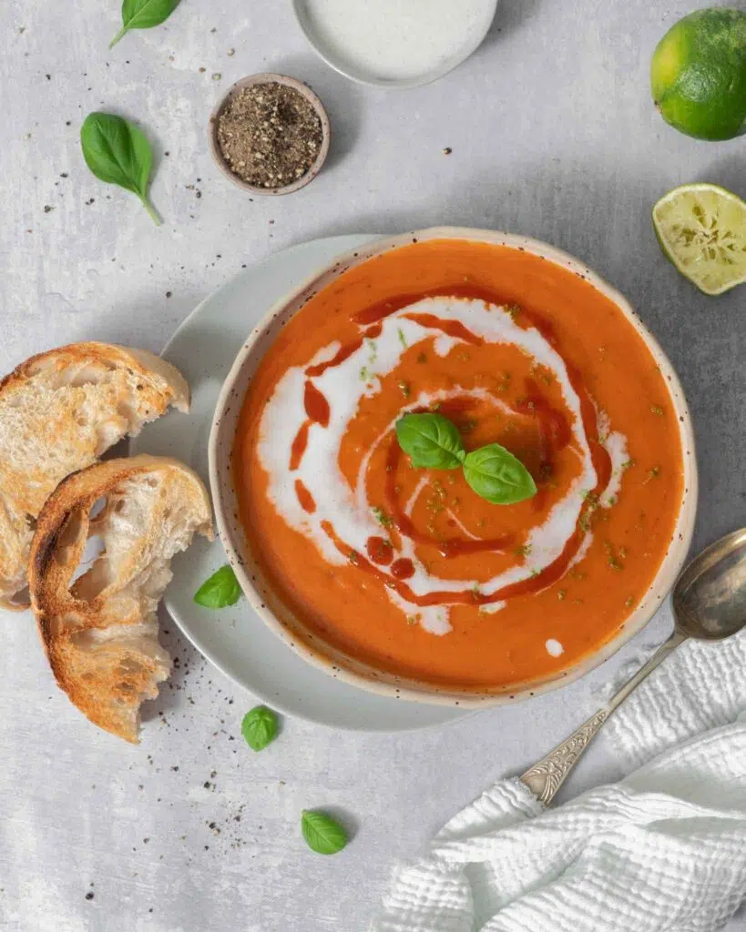 Roasted Red Pepper and Butternut Squash Soup