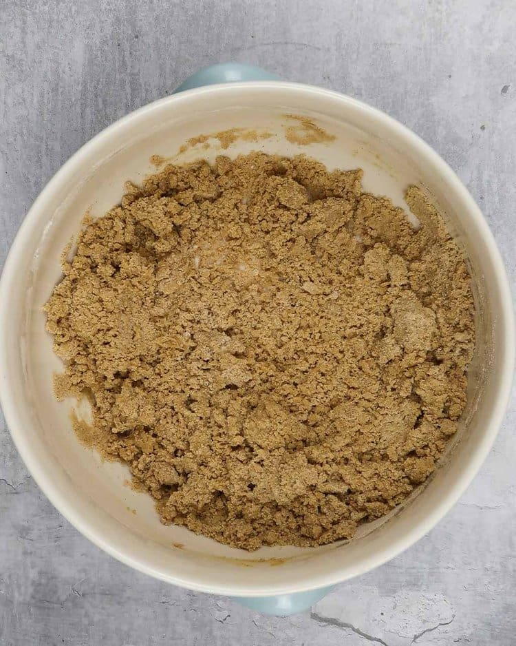 Vegan gingerbread biscuit mix in a bowl