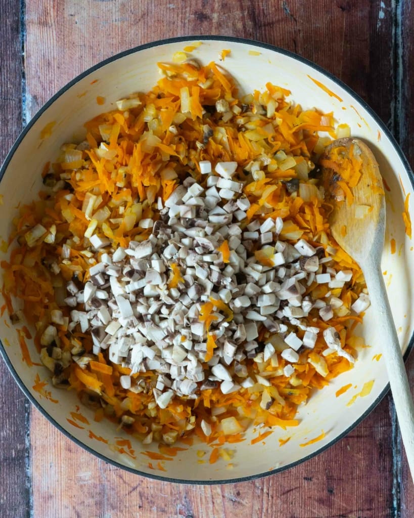Mixed vegetables in a pan
