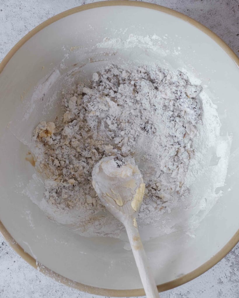 Coffee buttercream being mixed