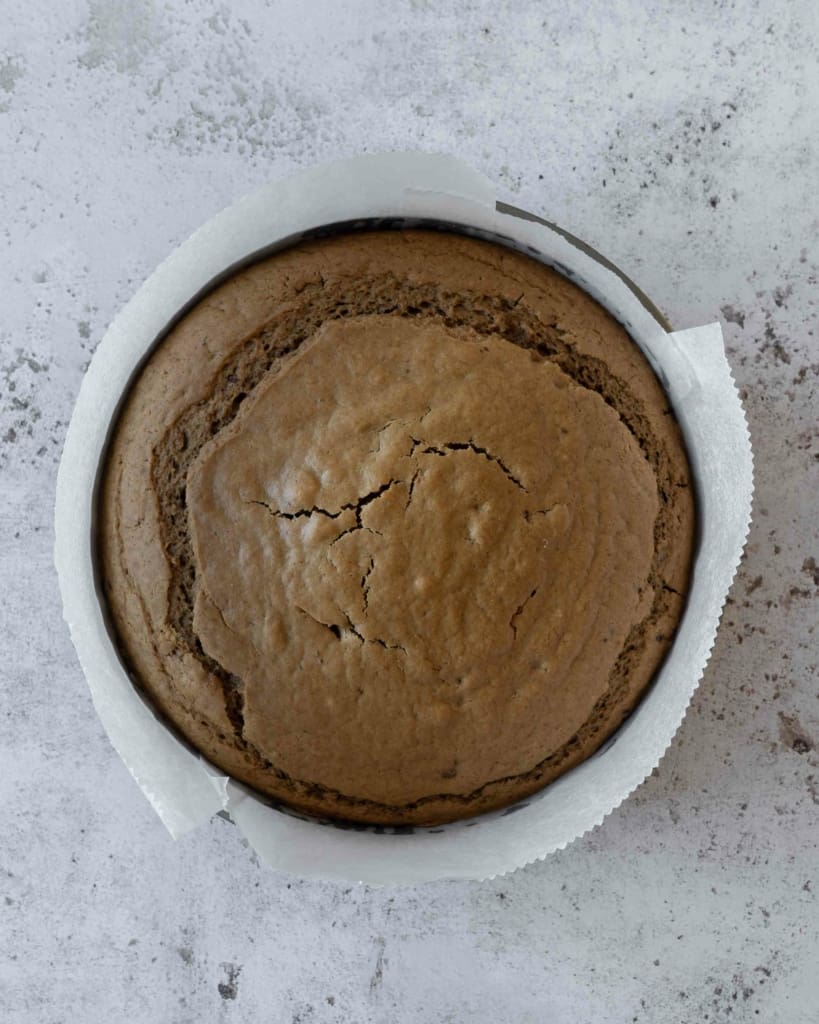 A freshly baked vegan coffee cake