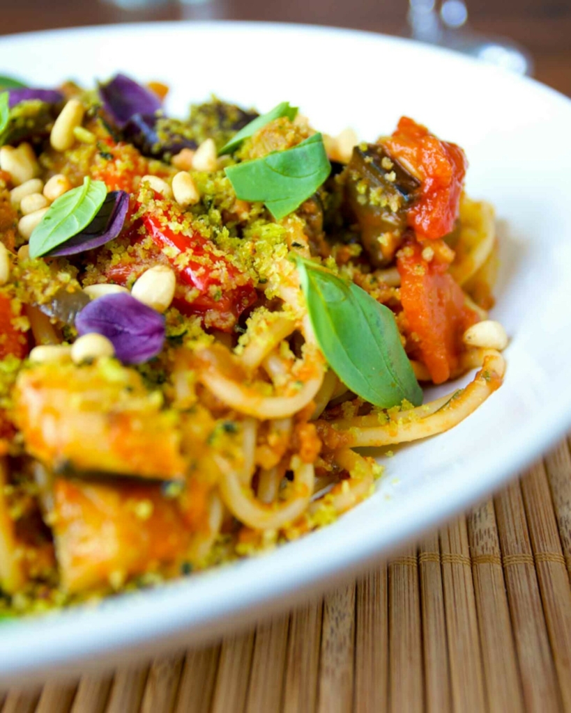 A bowl of colourful salad from The Bean Inn, St Ives