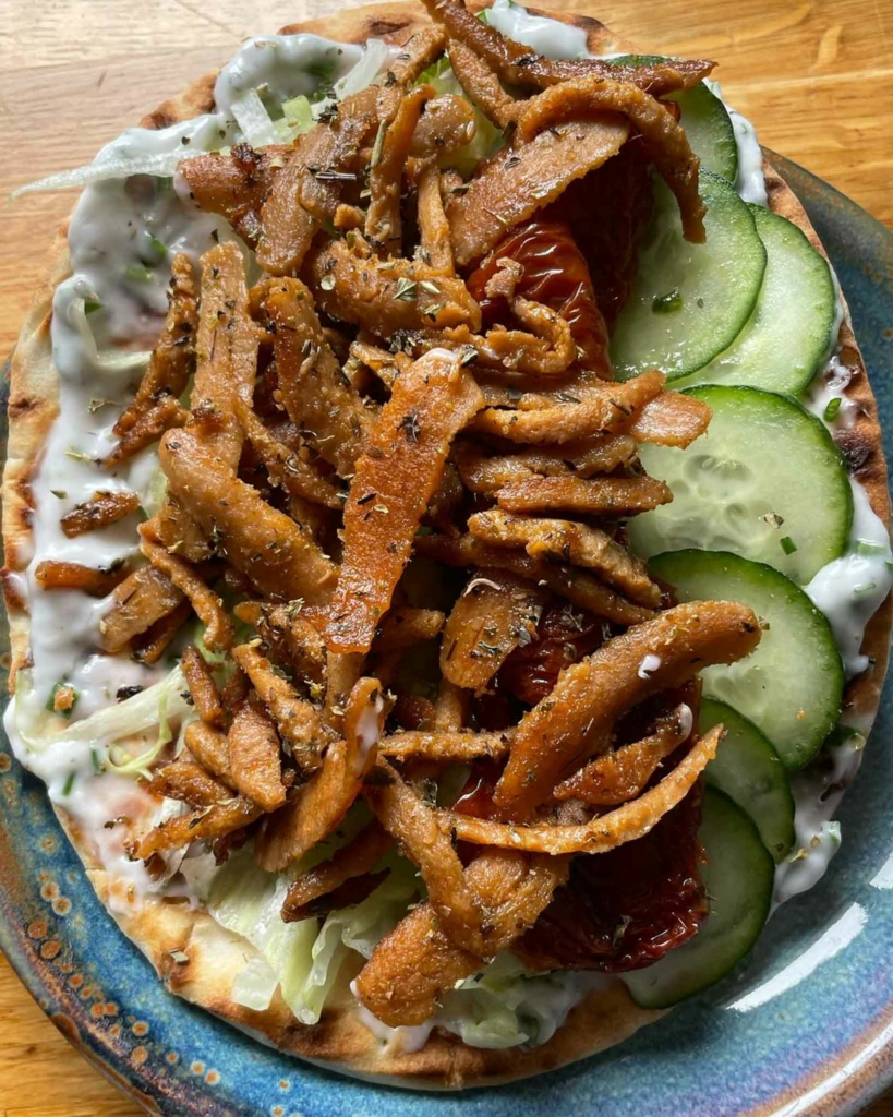 Vegan kebab served at Tam's Kitchen, one of the best vegan restaurants in devon