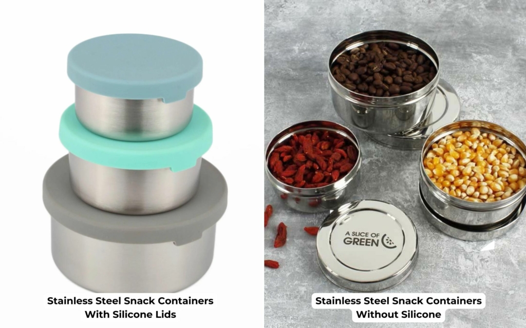 Stainless steel snack containers