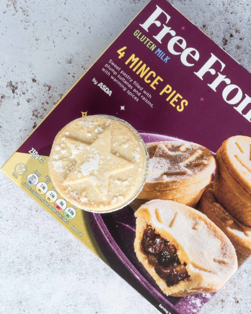 A box of Asda Free From vegan mince pies