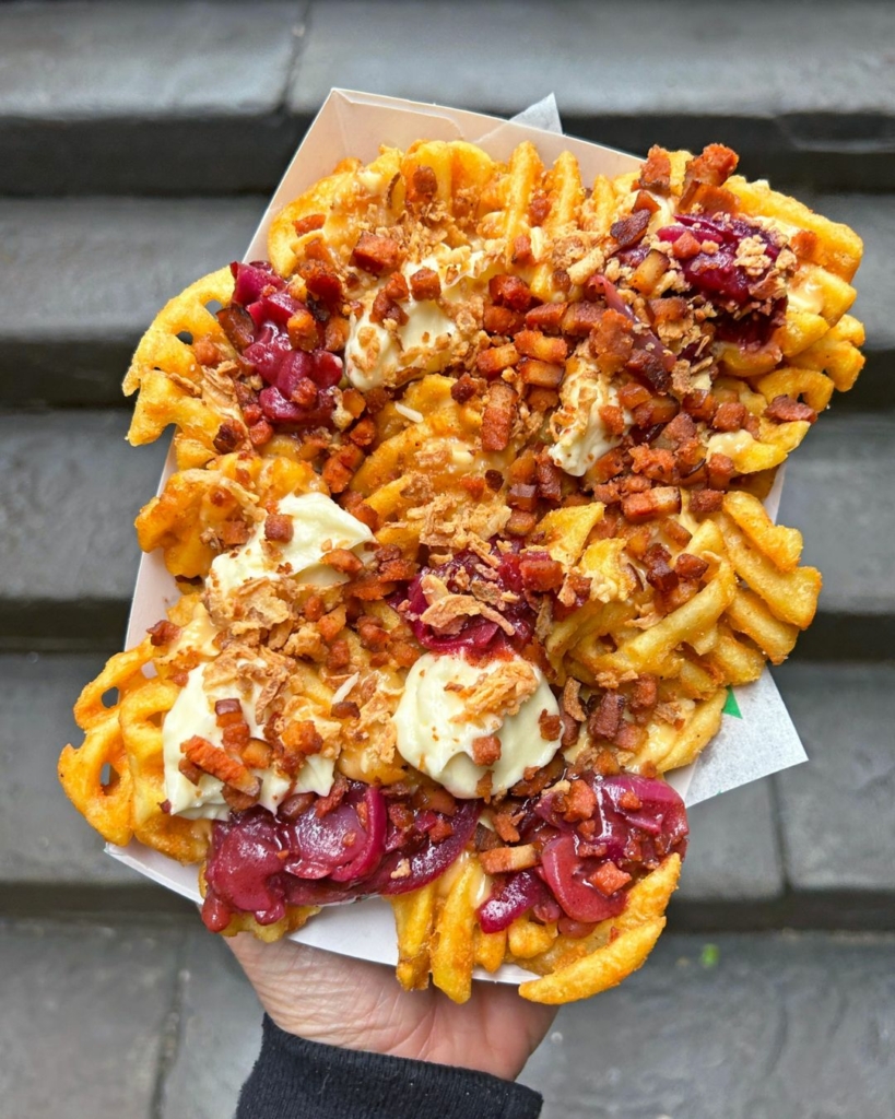 Vegan waffle fries from one of the best vegan restaurants in Bristol