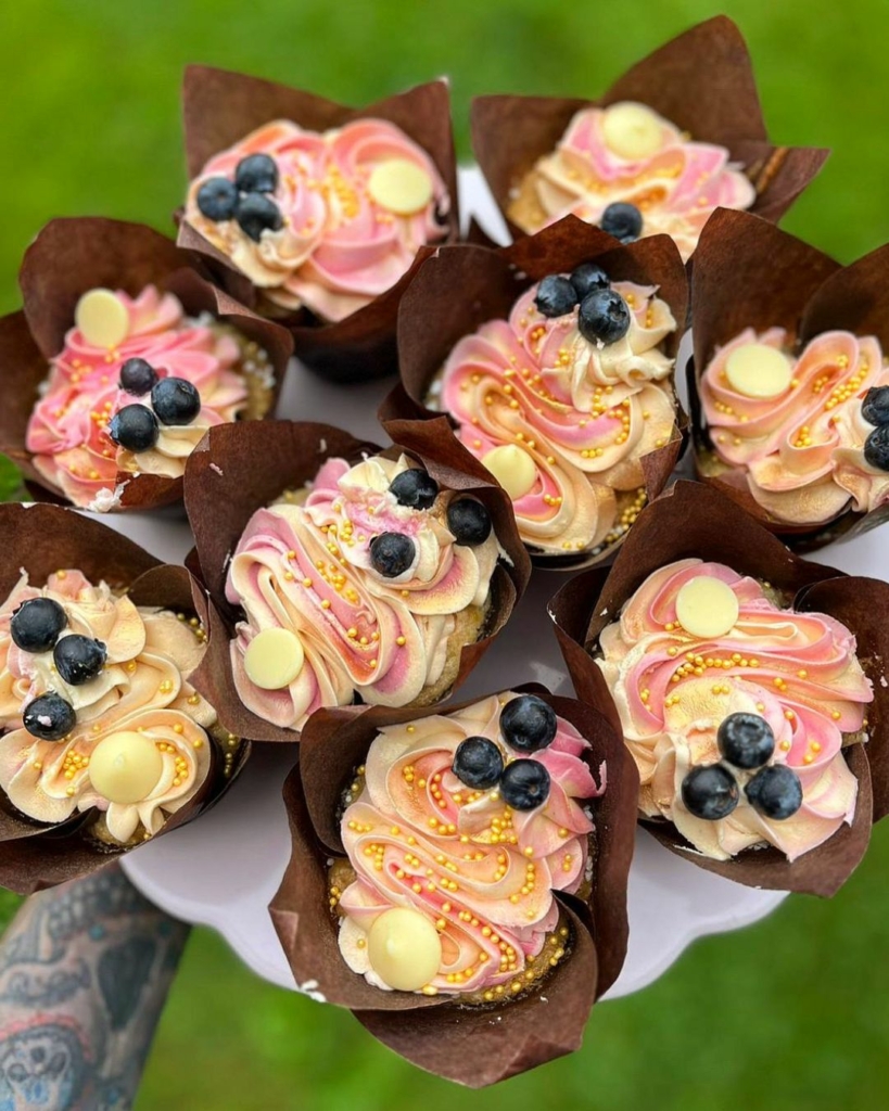 Colourful vegan cupcakes