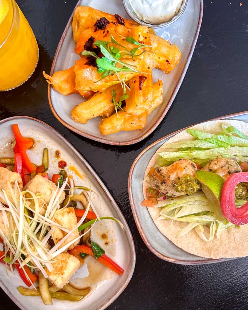 A selection of plates from Orange Cafe Bar in Mousehole