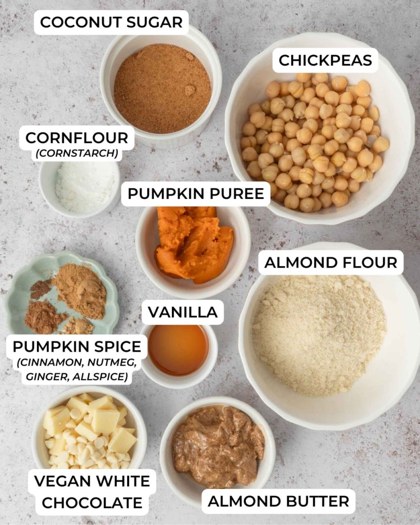 Ingredients in bowls on a table