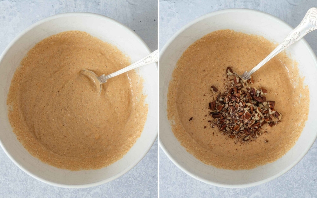 Pancake batter in a bowl