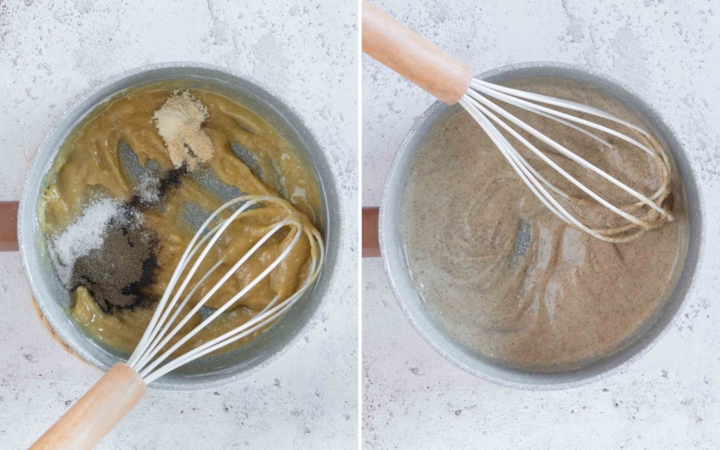 Adding black pepper and seasoning to a white gravy recipe without milk