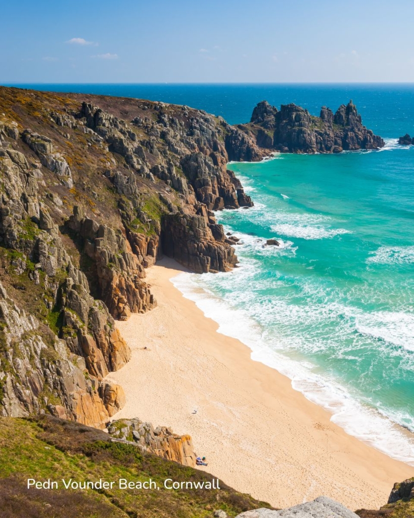 Pedn Vounder beach in Cornwall